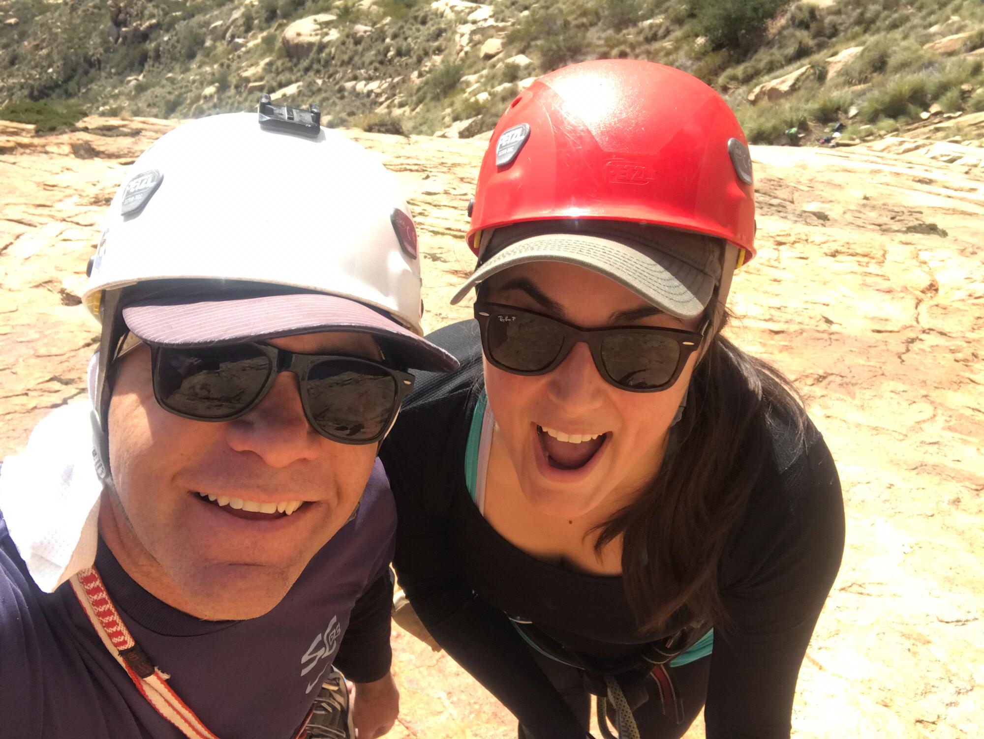 The first rock climbing adventure for Gio!