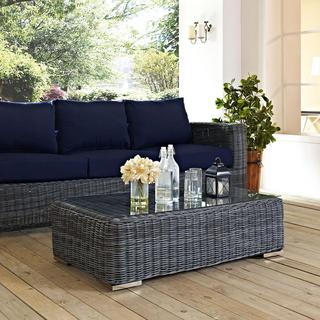 Summon Outdoor Glass Top Coffee Table