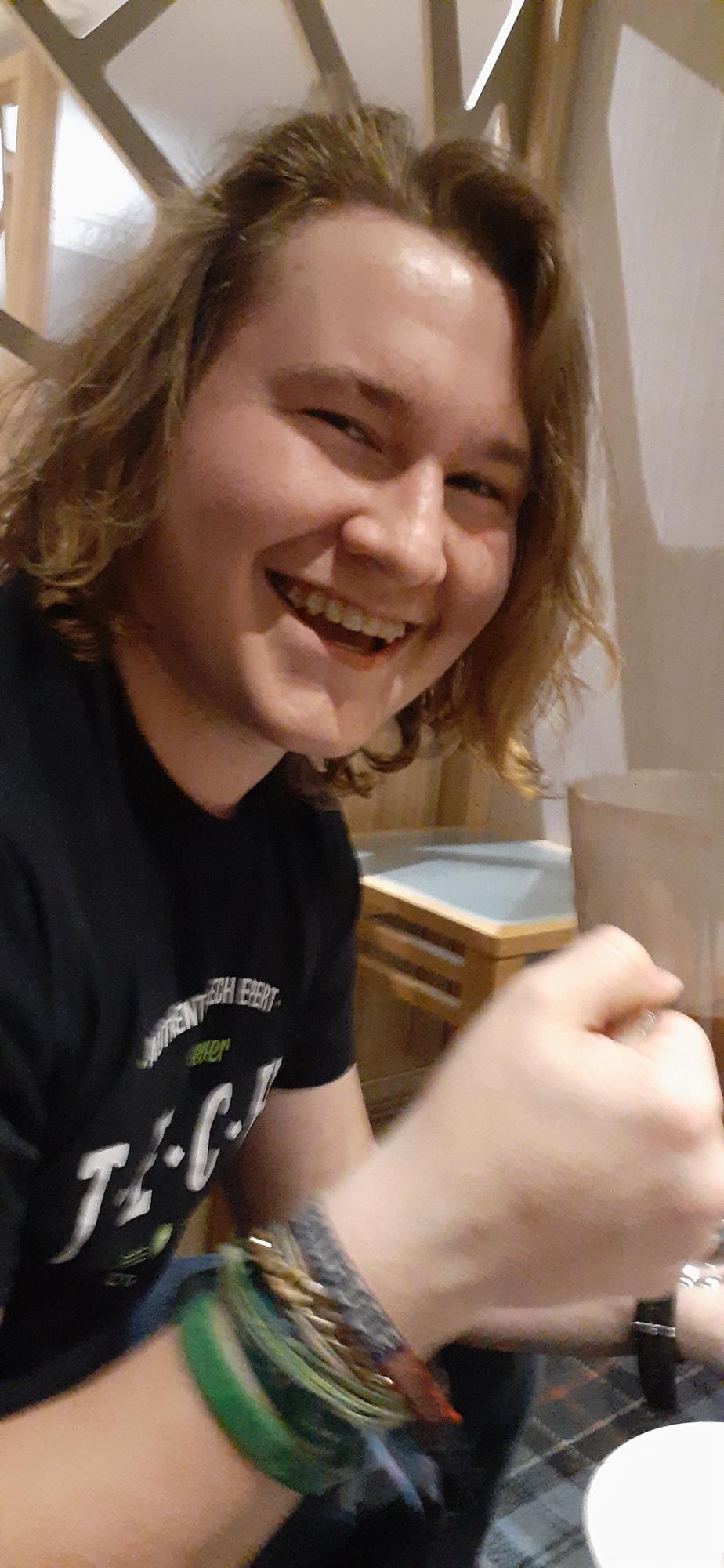 Here's the first picture I took of Gunner! This was the first time we talked in a group setting. We clicked immediately!