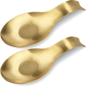 Spoon Rest, Brushed Finish | Gold Fish Tail 2PCS