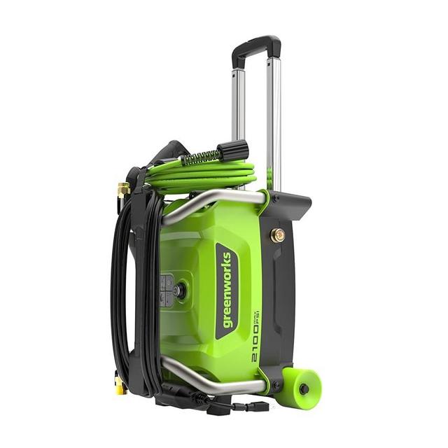 Greenworks 2100 PSI Portable Pressure Washer with Wheels + Telescoping Handle, 1.2 GPM