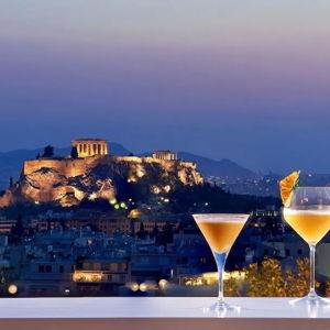 rooftop drinks in Athens