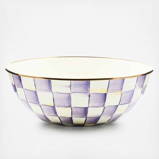 Violet Check Everyday Bowl