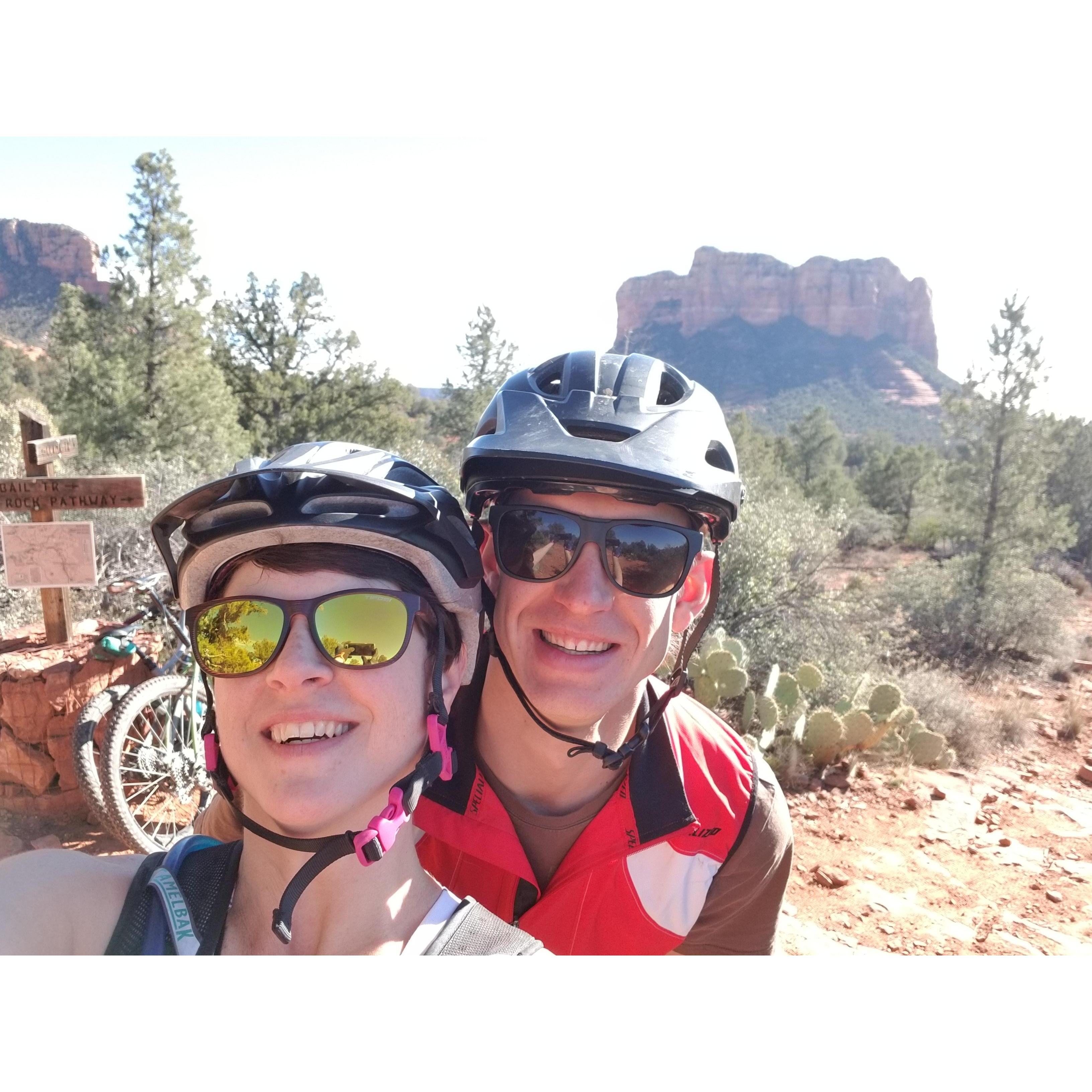 Mountain biking in Sedona for Christmas