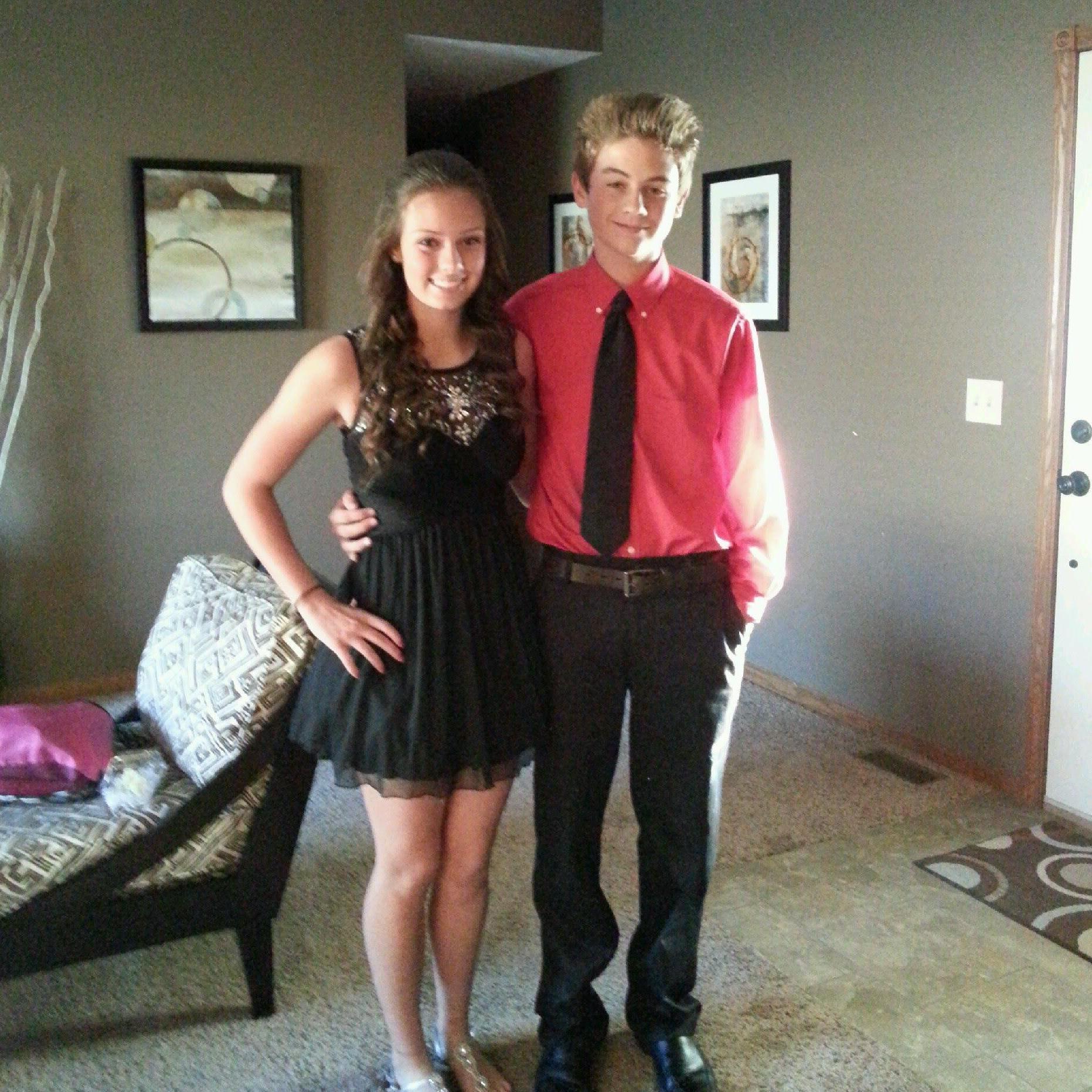 Our first homecoming together! Very awkward
