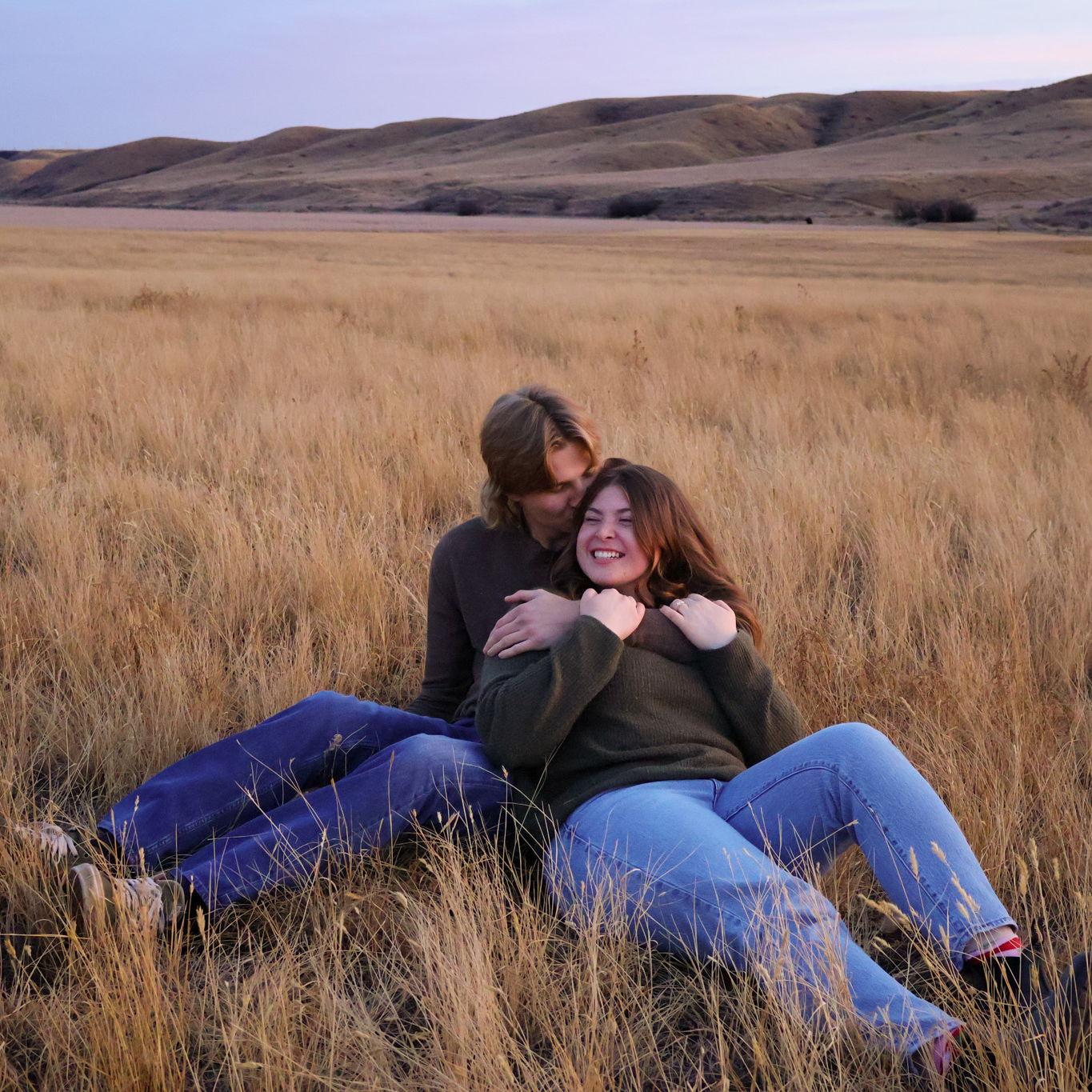 Nov 2025 - Some of our engagement photos (self-portraits), after Tonia received her ring!