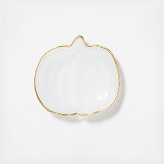 Alabaster White Pumpkin Platter