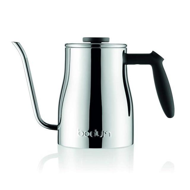 Bodum Bistro Gooseneck Stovetop Water Kettle, Chrome, 34 Ounce