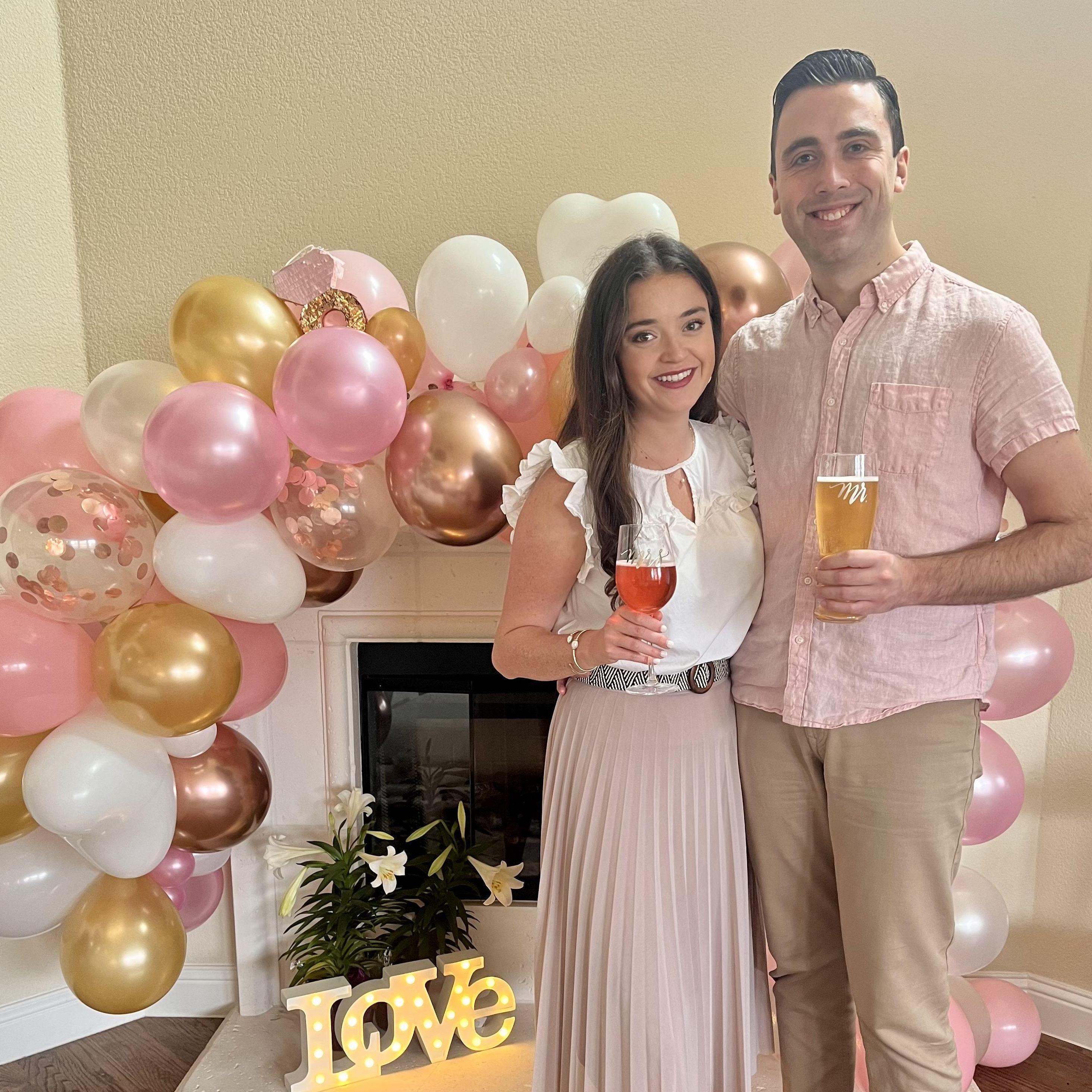 The day after Natalie and Christian got engaged, they celebrated with family