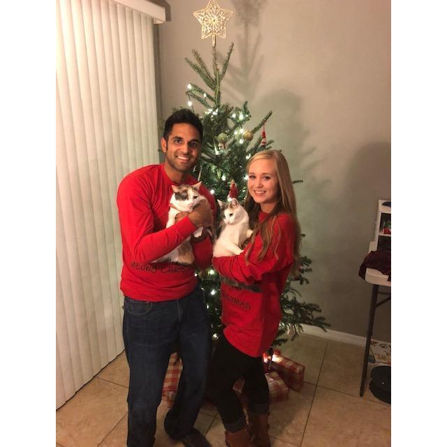Holiday pictures with the cats!