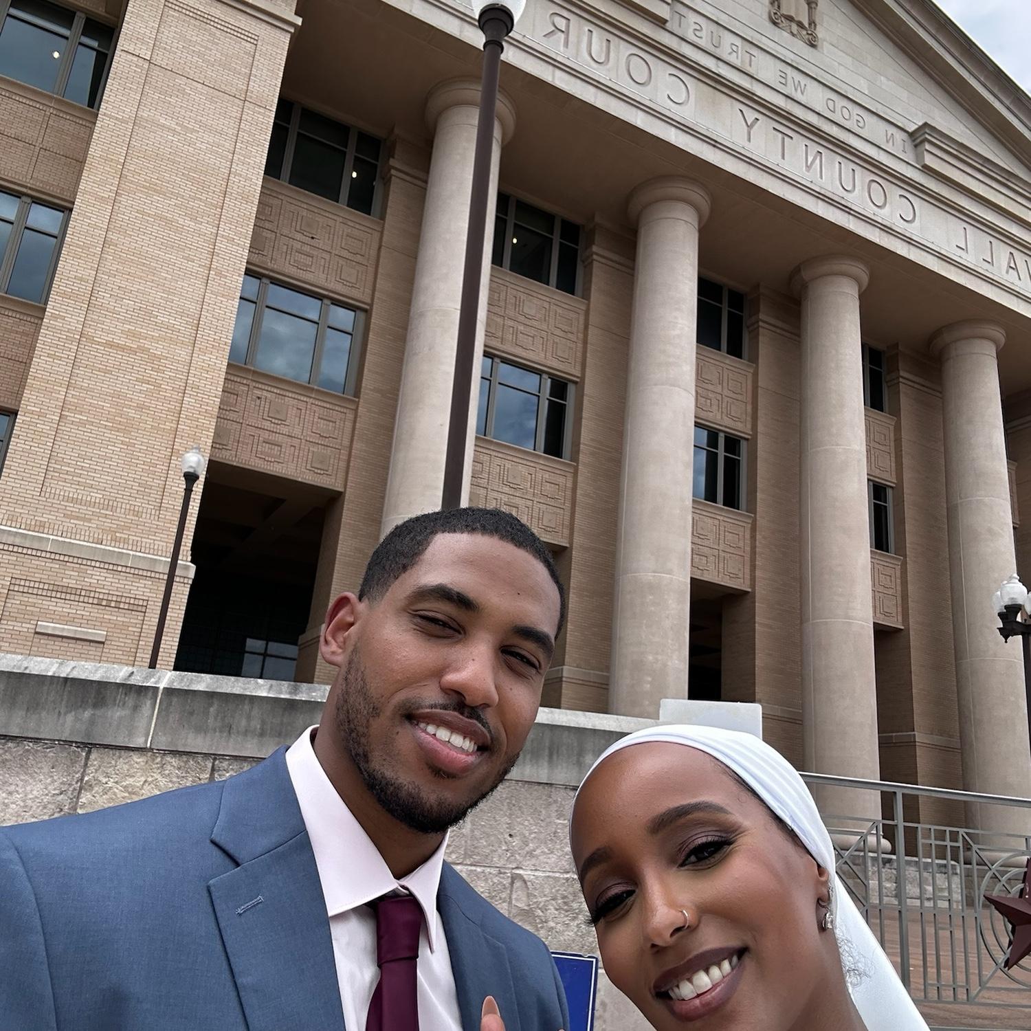 We just got married (legally)!