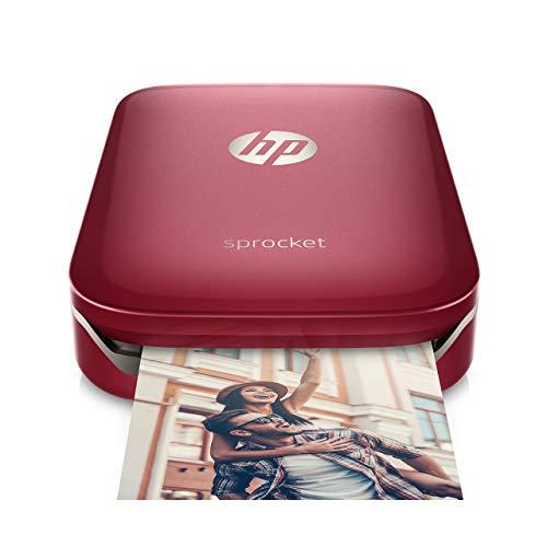 HP Sprocket Portable Photo Printer, Print Social Media Photos on 2x3 Sticky-Backed Paper - Red (Z3Z93A) (Renewed)