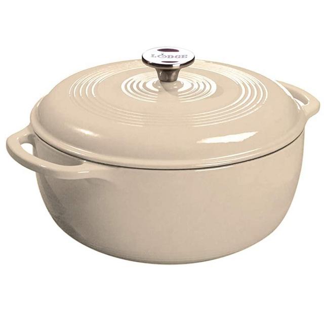 Lodge Enameled Dutch Oven, 6 Qt, Sandalwood