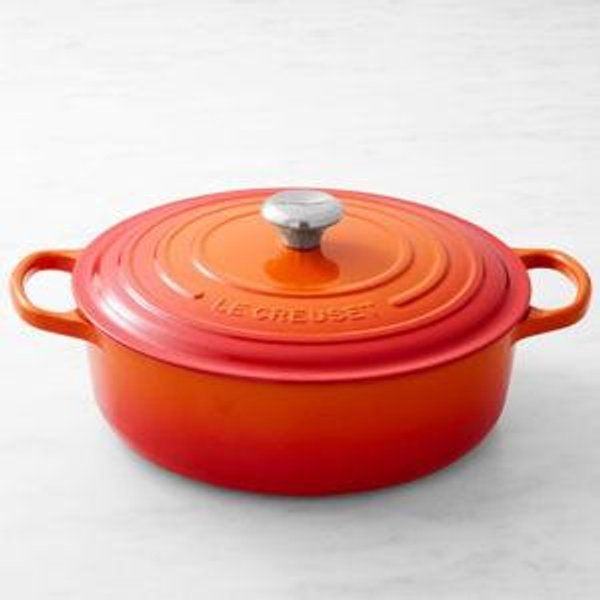 Le Creuset Signature Enameled Cast Iron Round Wide Dutch Oven, 6 3/4-Qt.