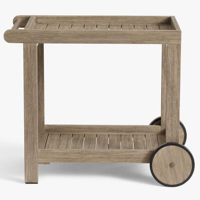 Indio FSC® Eucalyptus Bar Cart, Gray Driftwood