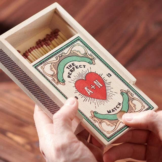 Personalised Couples Large Matchbox