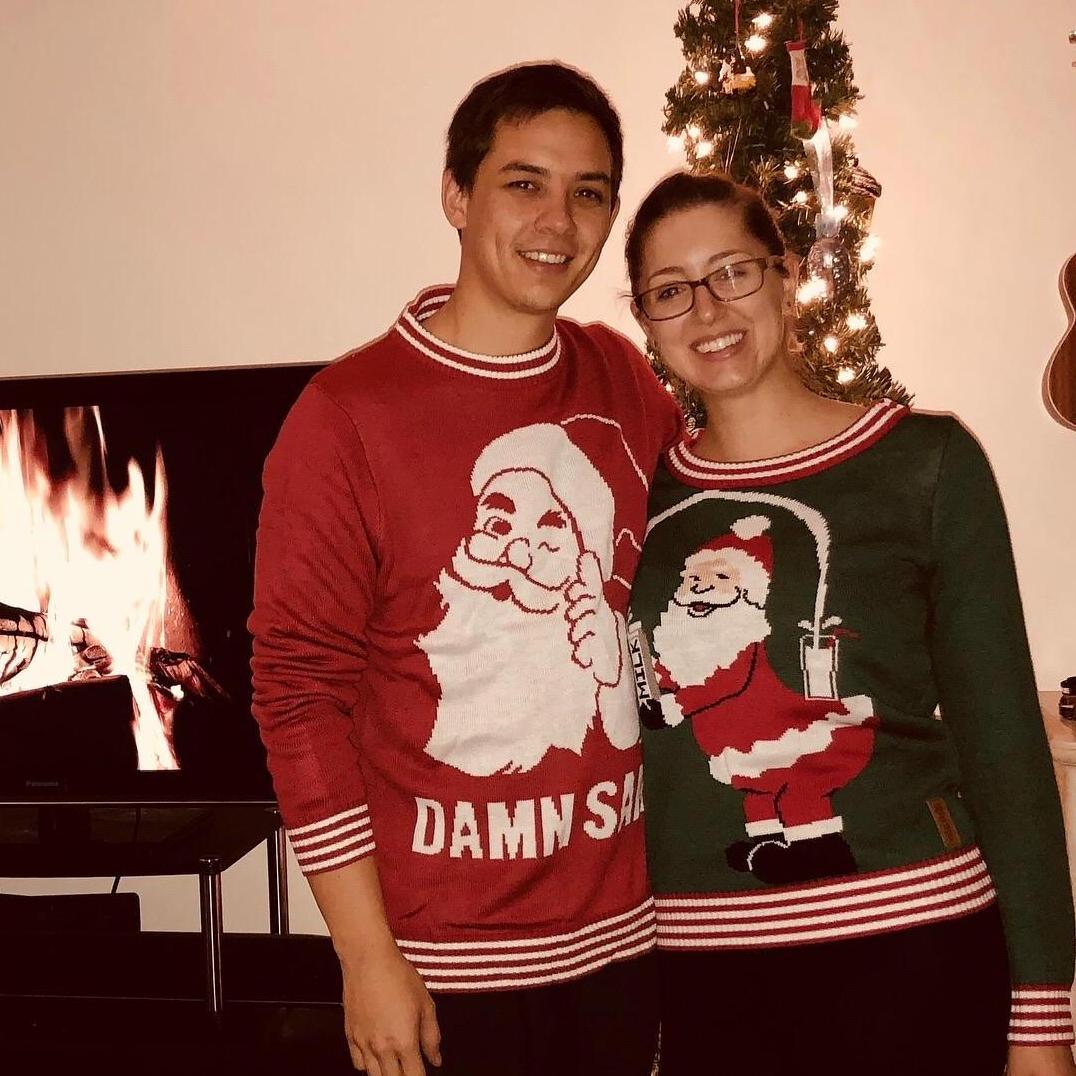 This was the year Jill got her tonsillectomy and so we spent Christmas with ugly sweaters in our small NYC apartment together.