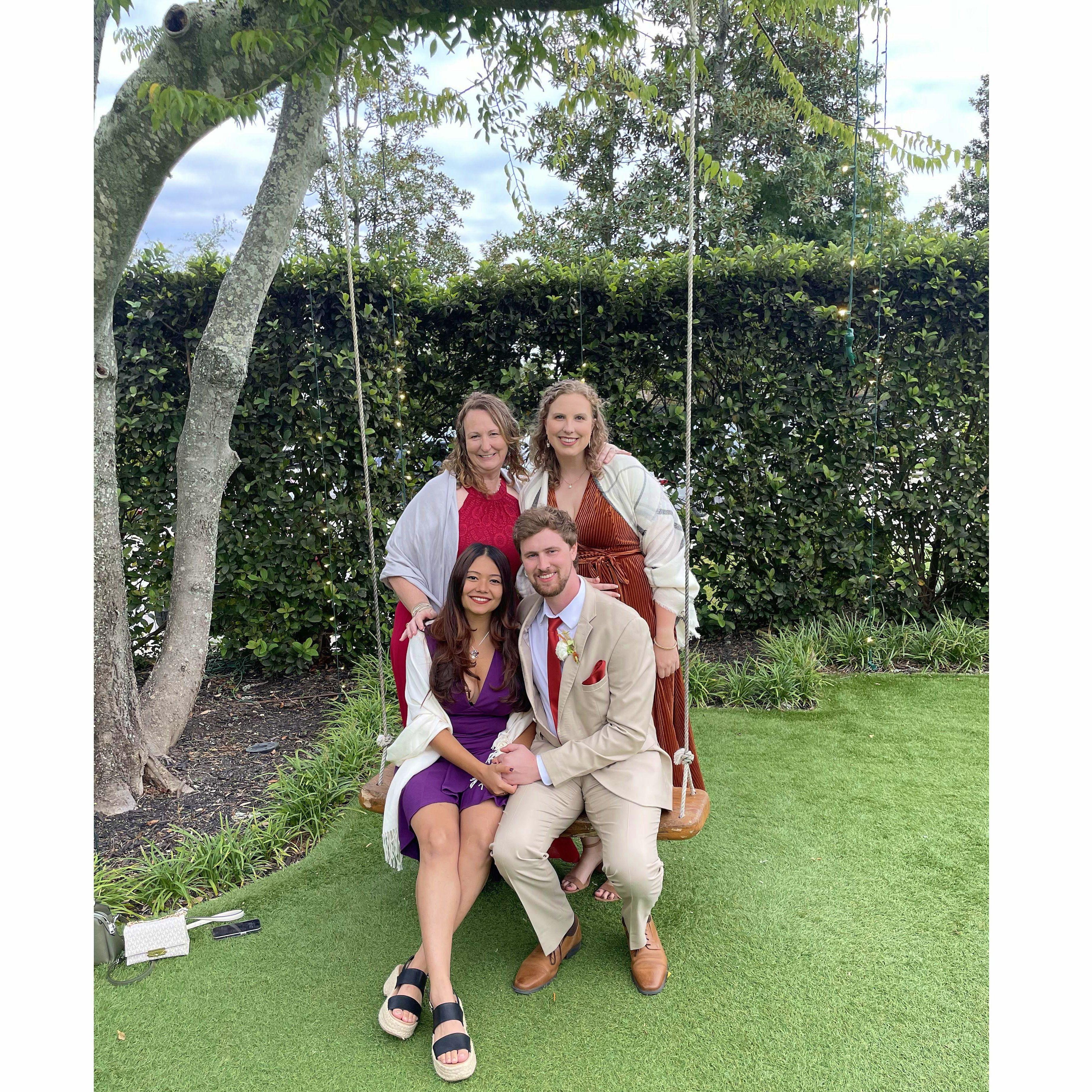 With Calvin's family at a wedding!
