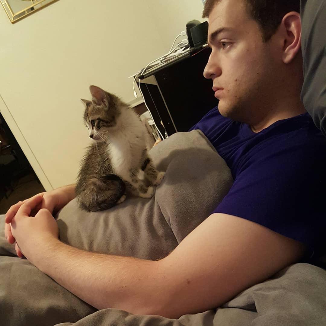 The day our family grew by 1. Aaron was pretending that he didn't love her but he was smitten.