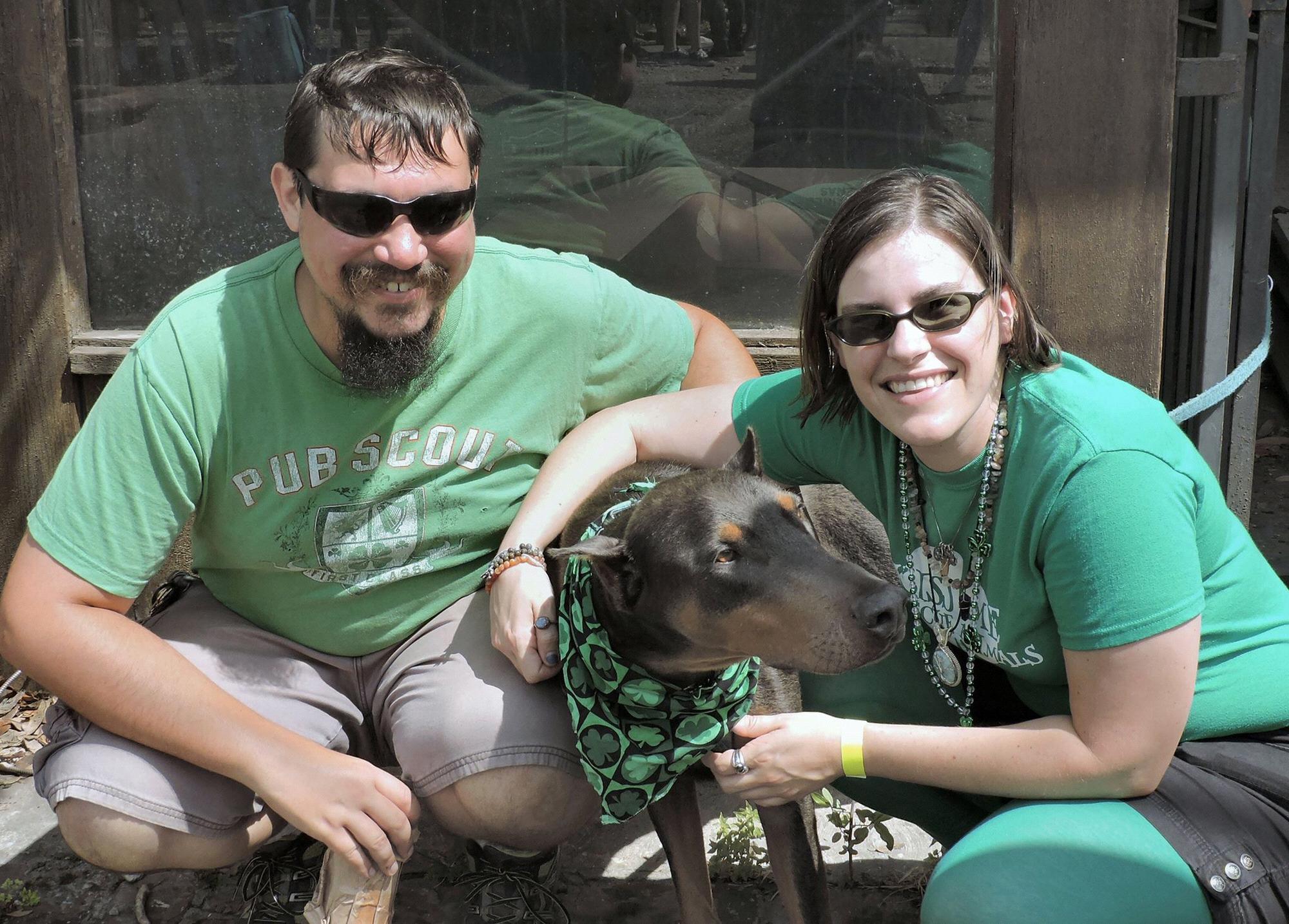 Spending St. Patrick’s Day with an adoptable Doberman