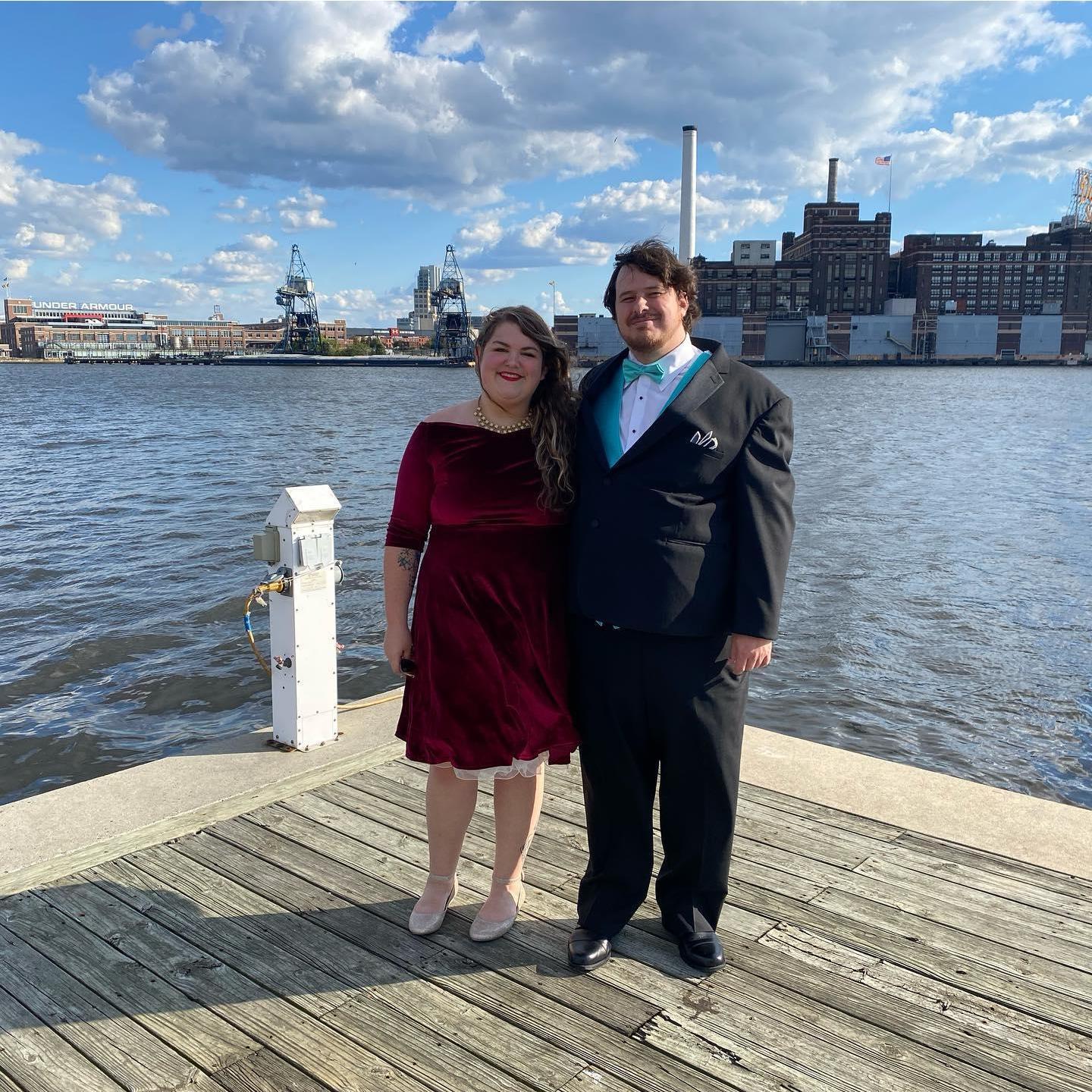 In Baltimore, at Lyle's friends' James and Clark's reception, 2021