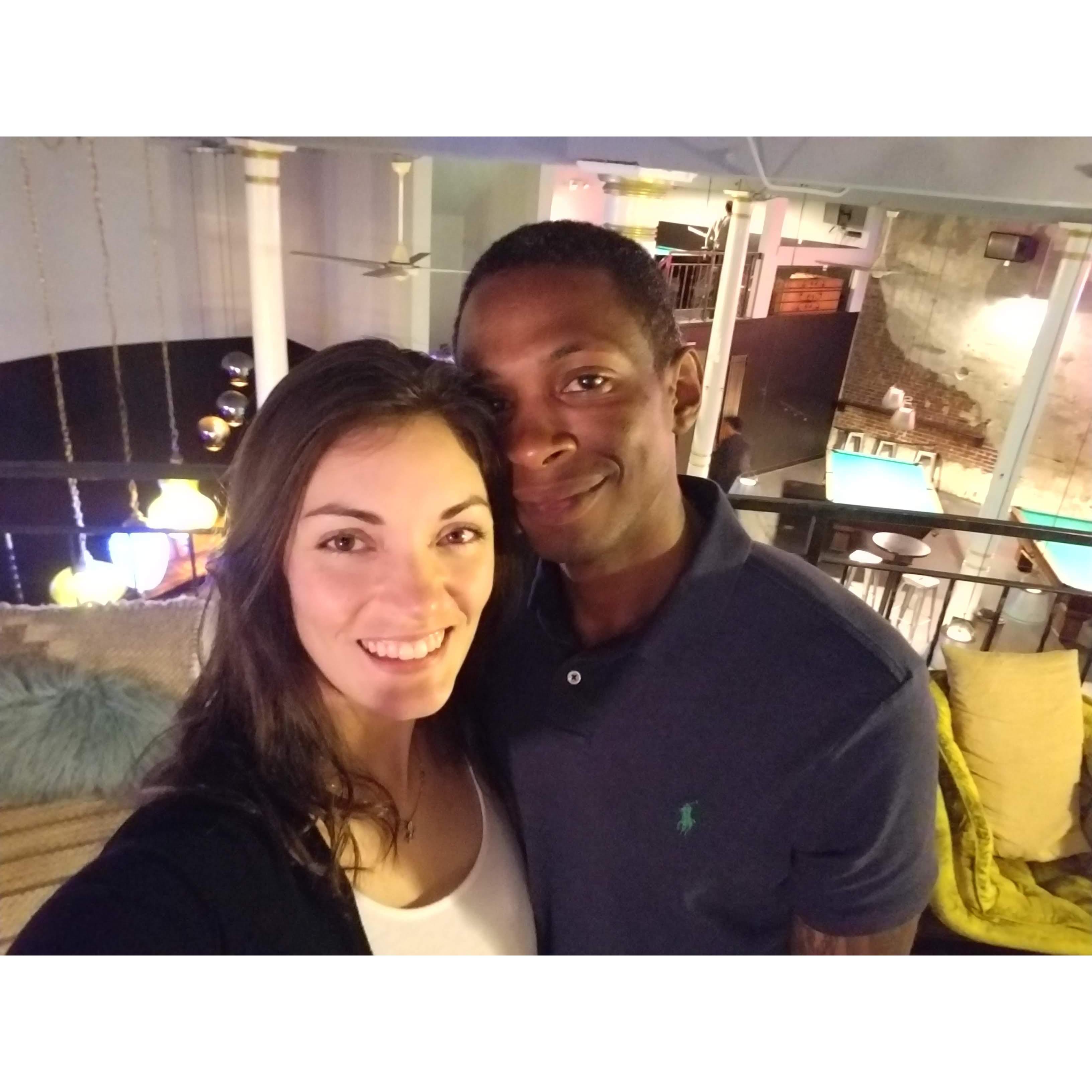 The only time Kristin won any sports against Julian--pool and shuffle board in one day!