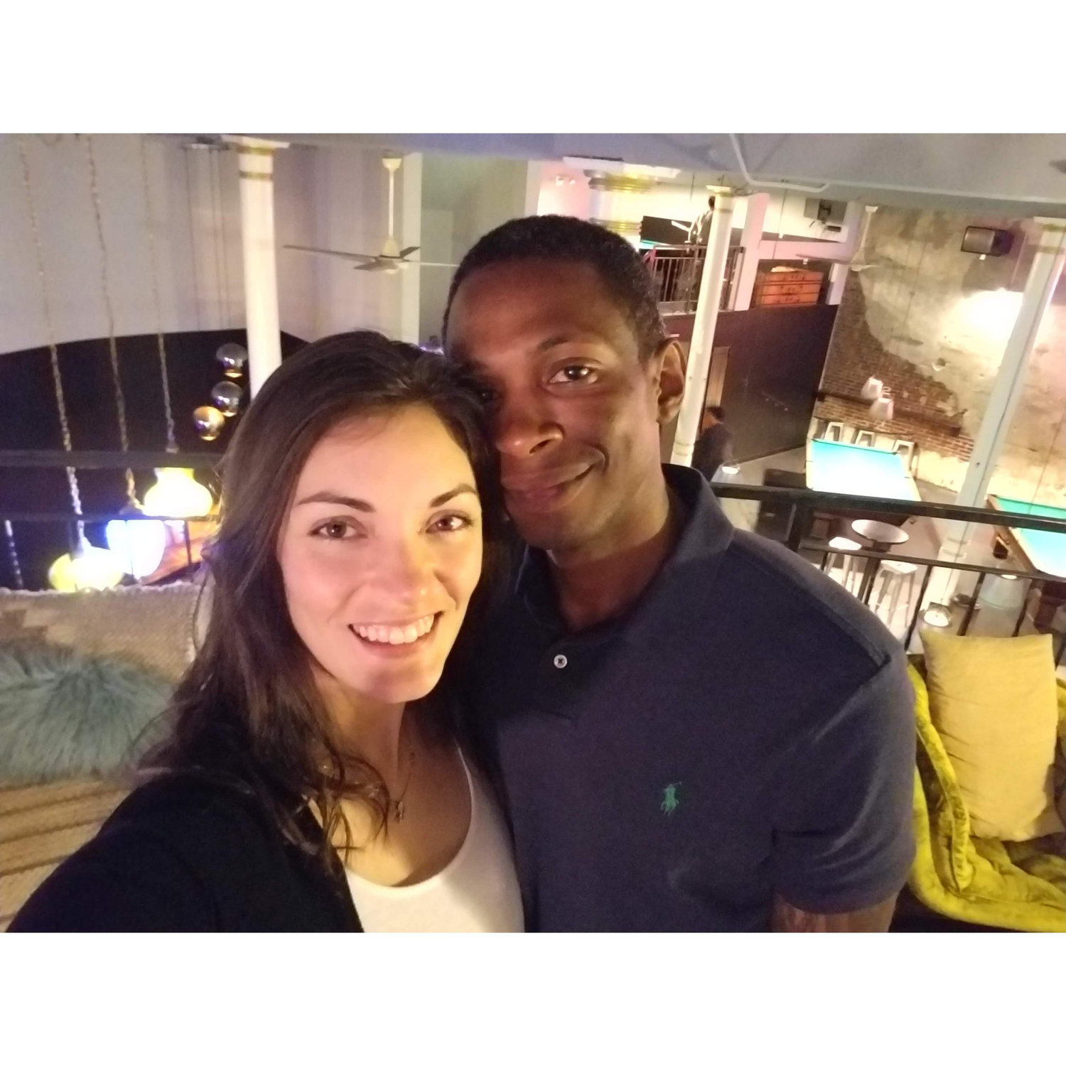 The only time Kristin won any sports against Julian--pool and shuffle board in one day!