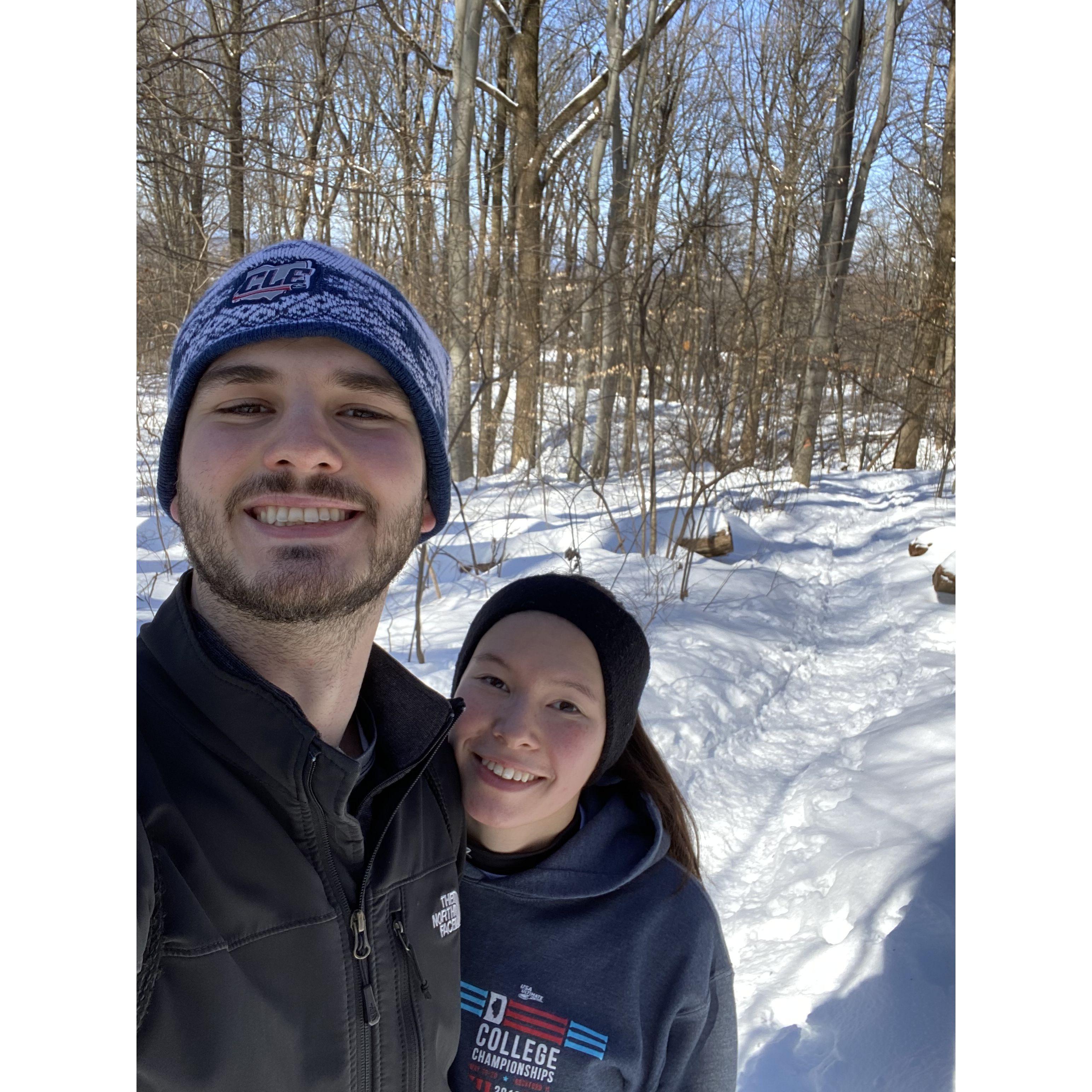 We love to hike in all kinds of weather!