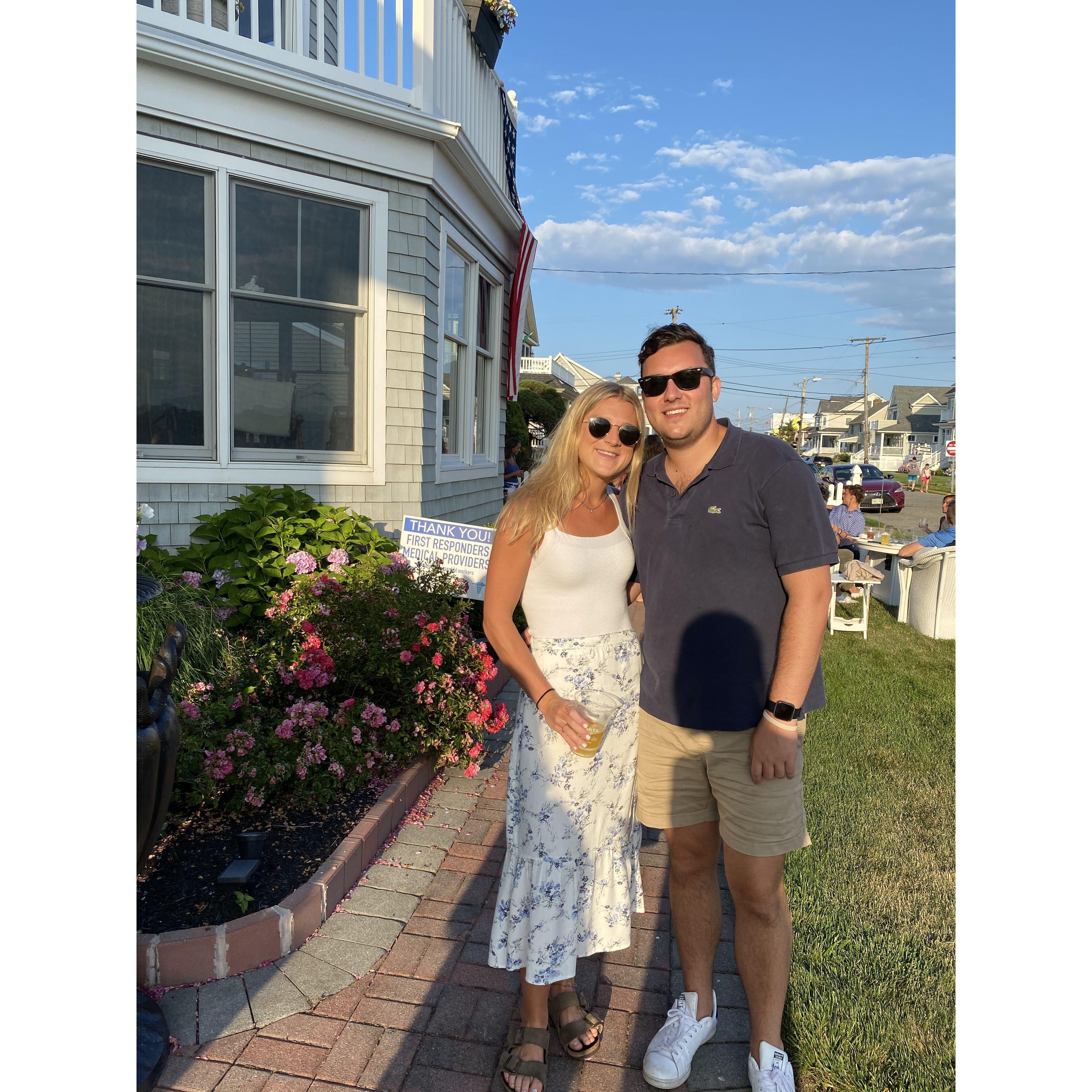 Brian and Mackenzie celebrating at her grandparent's annual 4th of July party, 2020.