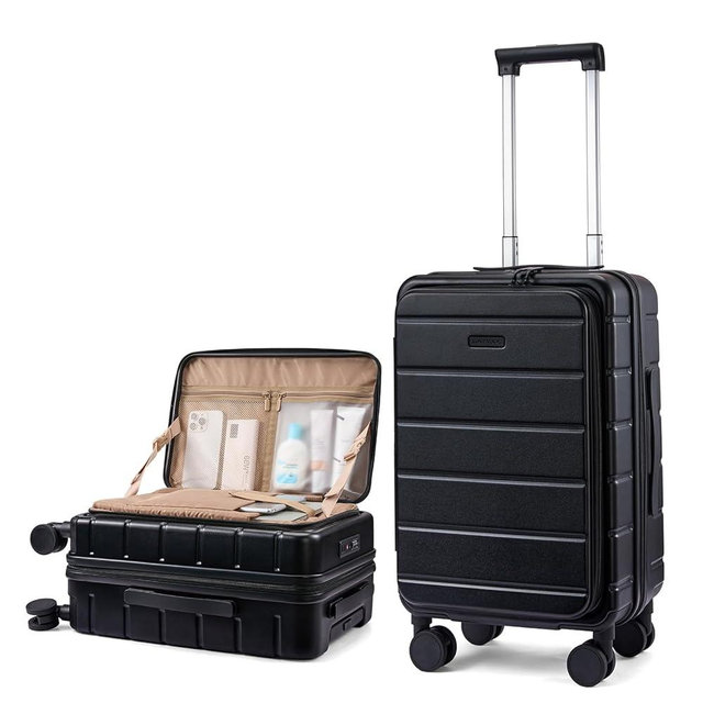 LOVEVOOK Carry On Luggage 22x14x9 Airline Approved with Spinner Wheels, 20 Inch Small Carry On Suitcase with TSA Lock, Expandable Hard Shell Suitcases for Men Women