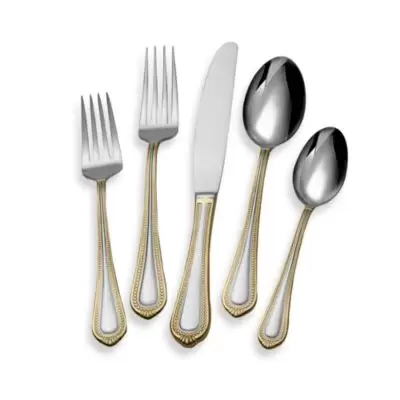 Mikasa® Regent Bead Gold 65-Piece Flatware Set