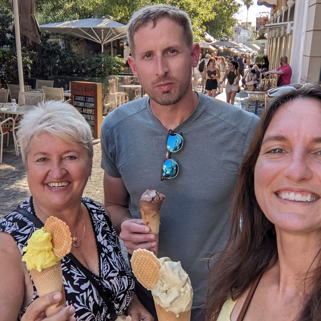 Trip to Greece with Zuzia's mom