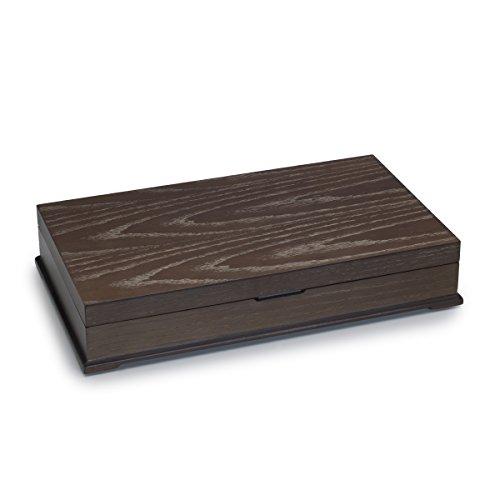 Wallace 5200835 Distressed Wood Flatware Storage Chest with Tarnish Resistant Lining, 18.75-Inch