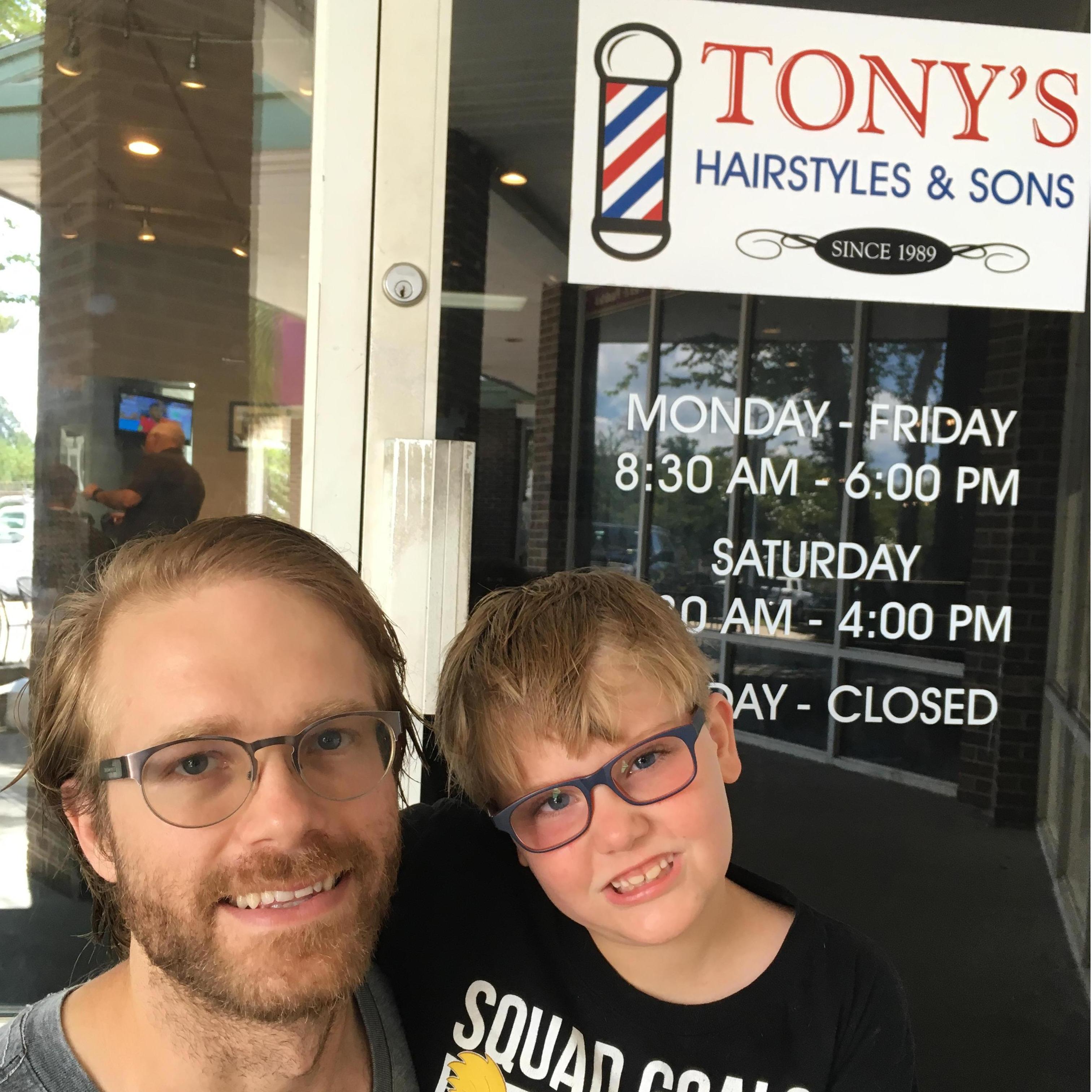 Russel and Maesun get haircuts in Florida