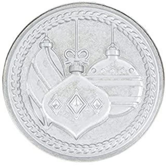 Nordic Ware Yuletide Cast Cookie Stamps, 3-inch rounds, Silver