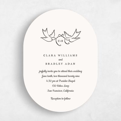 Multi-Colored Wedding Invitation - Camarine Portrait
