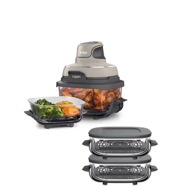 Ninja Crispi® Portable Cooking System 4-Pack Bundle, Stone