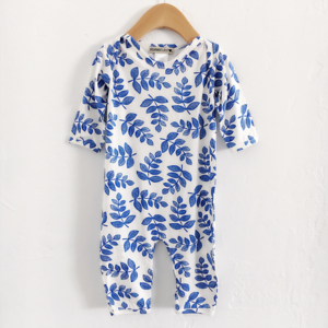 Bamboo Romper, Indigo Fern