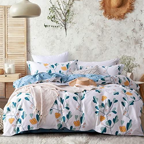 JOHNPEY Duvet Cover King - 100% Cotton Bedding Set (1 Duvet Cover 104"x 90"+ 2 Pillow Shams 20" x 36")- Zipper Closure