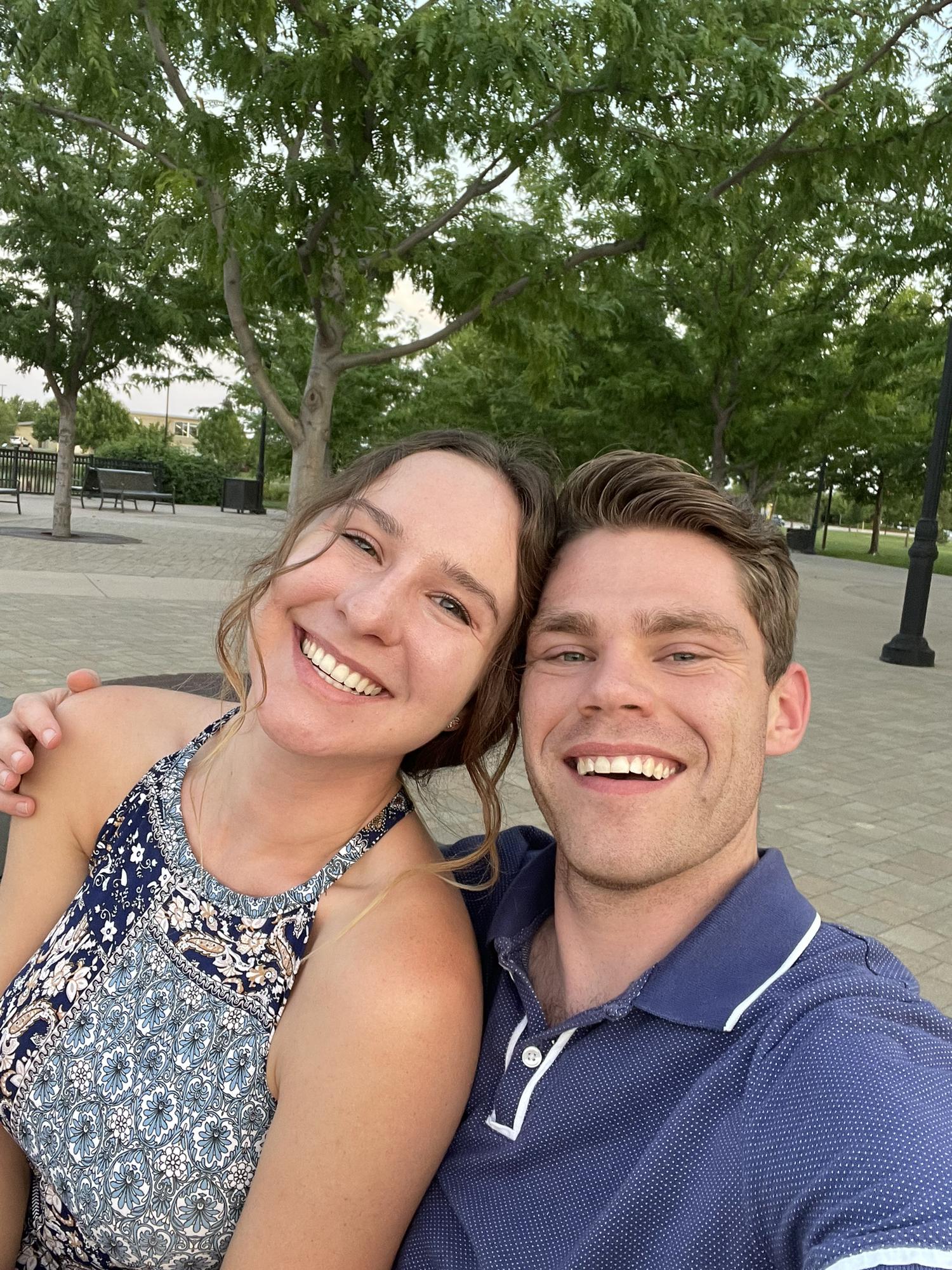 Summer date night selfie