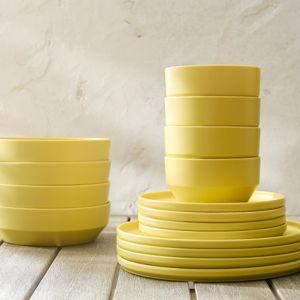 Modern Melamine Outdoor Dinnerware (Set of 16)