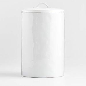 Size: Extra Large - Marin White Stoneware Canister