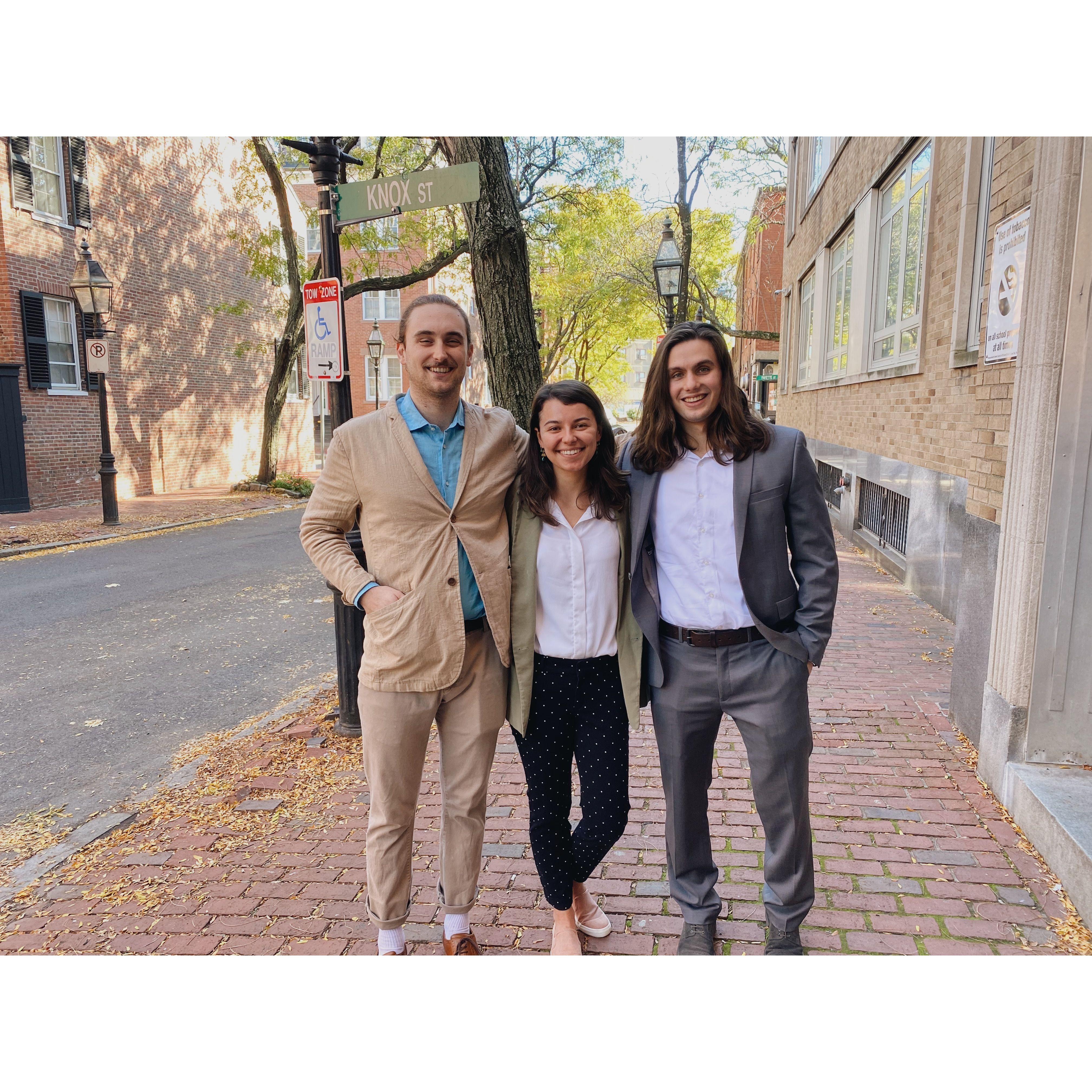 We have attended many conferences together as graduate students, here we went to Boston to present at the American Institute of Chemical Engineers conference, and with Drace!