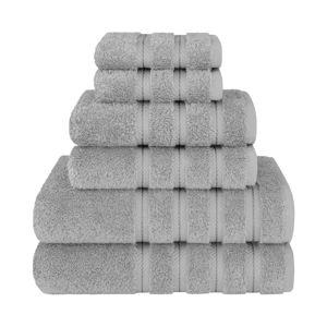 American Soft Linen Luxury Turkish 6 Piece Towel Set, 100% Cotton Soft Absorbent Bath Towels for Bathroom