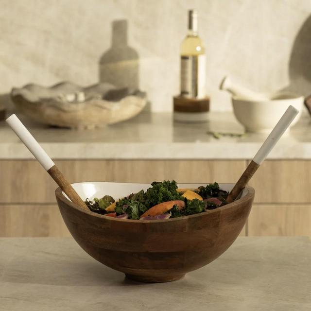 Palmer Wood + White Bowl