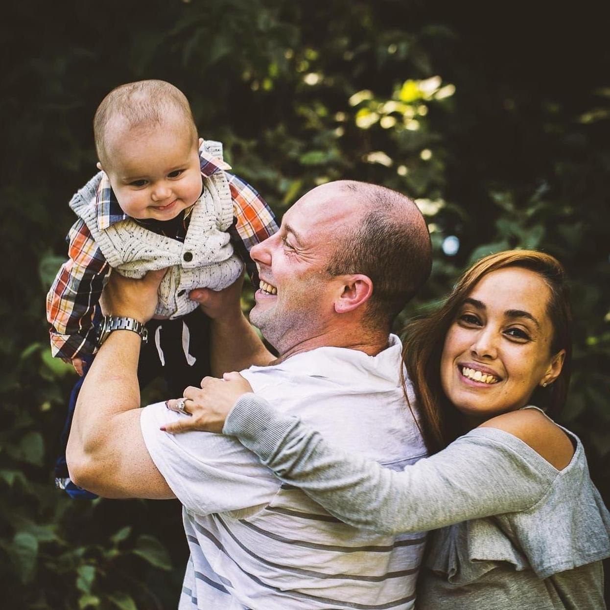Family photo shoot at our home