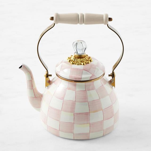 MacKenzie-Childs Rosy Check Tea Kettle, 2-Qt.