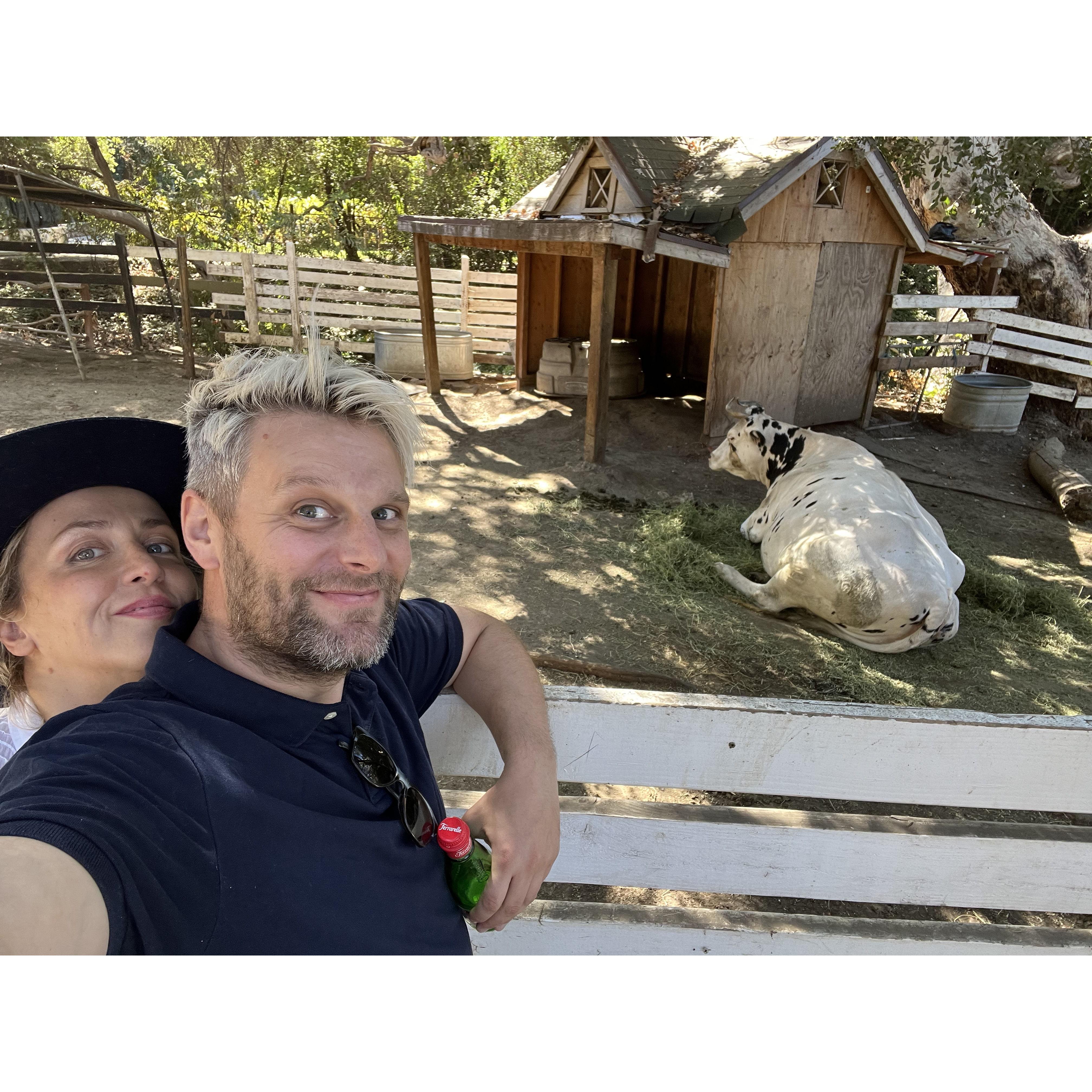 Celebrating Nick's 41st at Calamigos Ranch.
