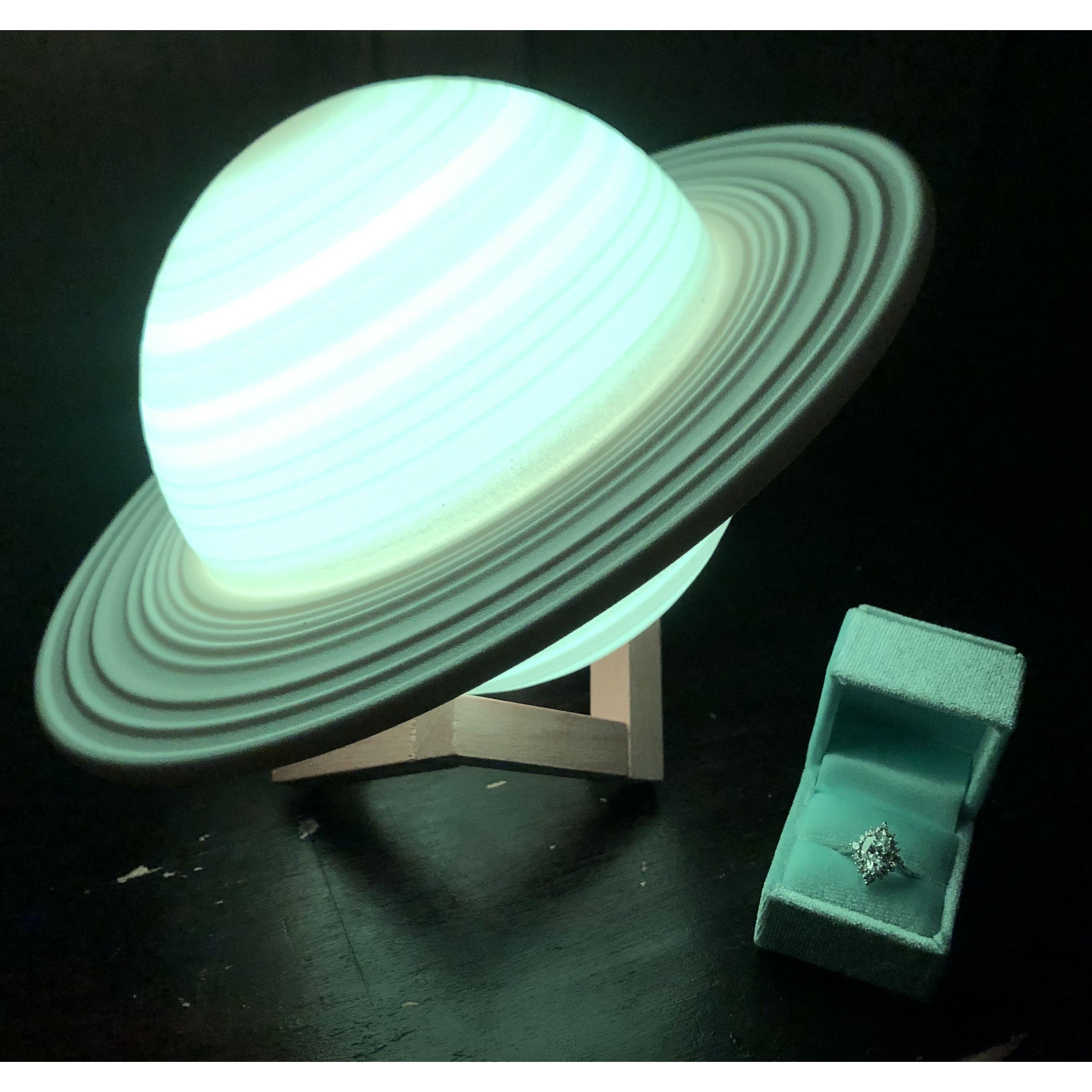 The Saturn Lantern prop that Dave used to propose and the ring.