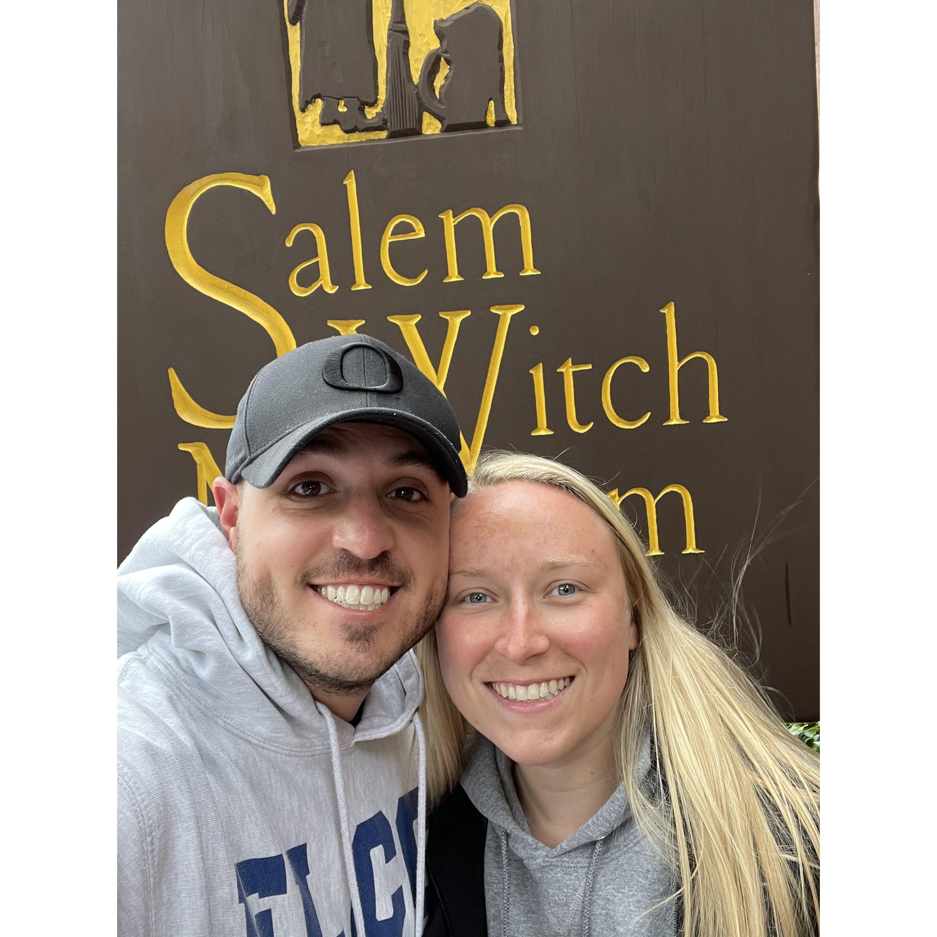2021 - First time visiting Salem, MA. If only we knew in 2023 we would be getting engaged in this area!